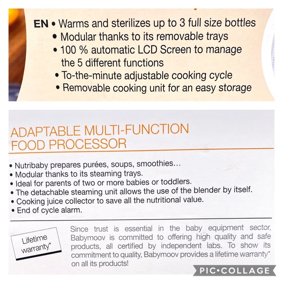 ⭐️HP⭐️NIB Babymoov Nutribaby 5in1 Baby Food Maker - Picture 14 of 15